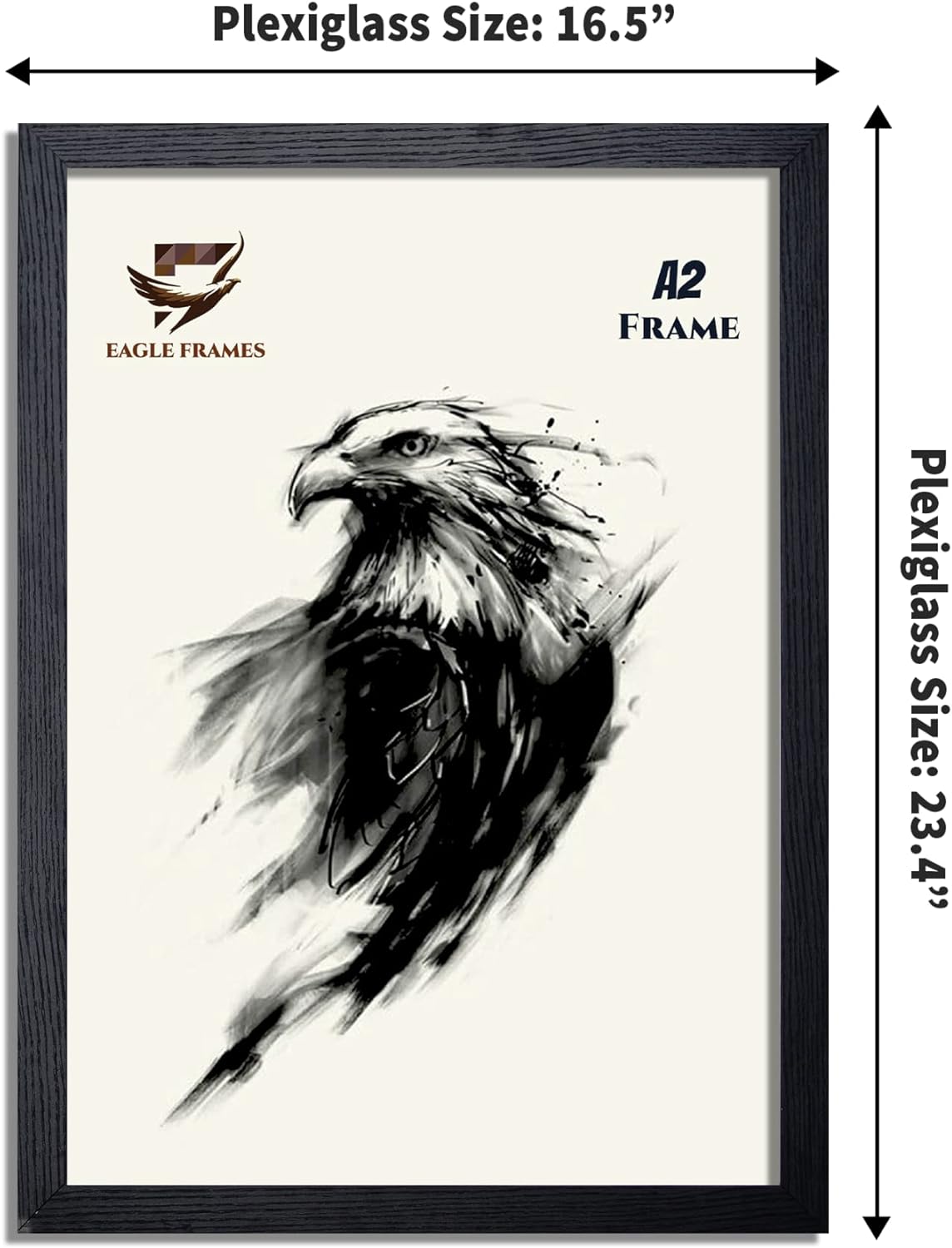 A2 Photo Frame Black Wooden - EAGLE FRAMES