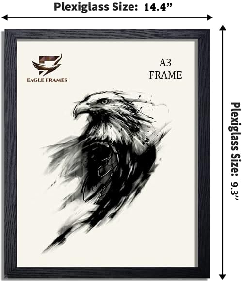 EAGLE FRAMES- A3 Photo Frame: Black Wooden Effect. - EAGLE FRAMES