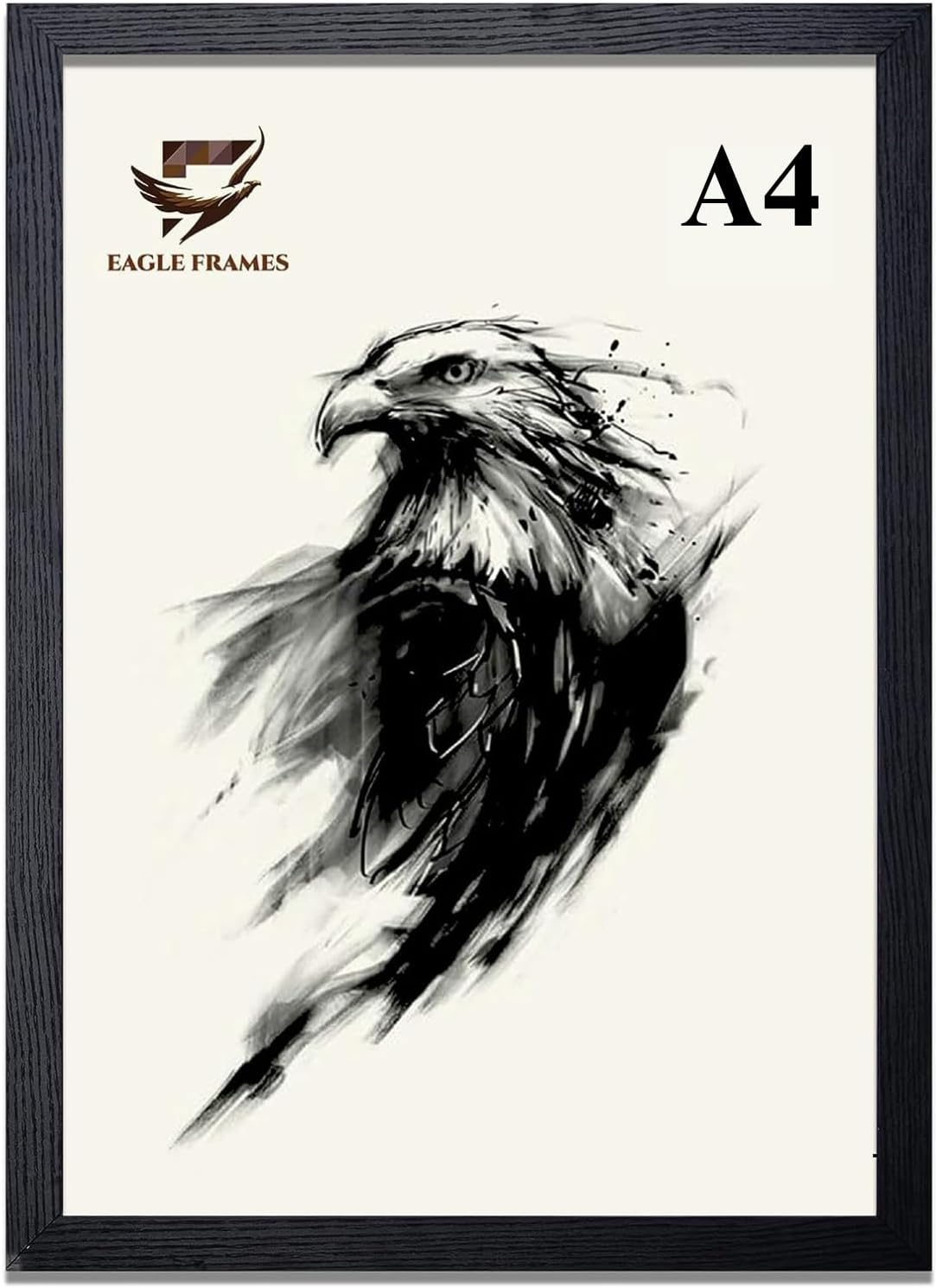 A4 Photo Frame Black Wooden - EAGLE FRAMES